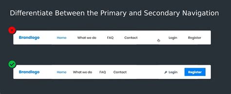 Primary navigation .